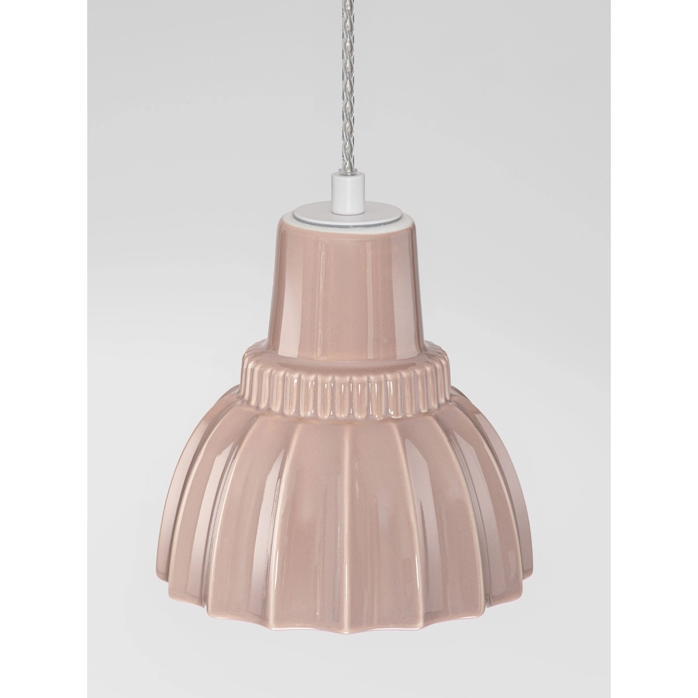Lampe suspendue Picco Blanc avec marron moka Lyora 5212017495389