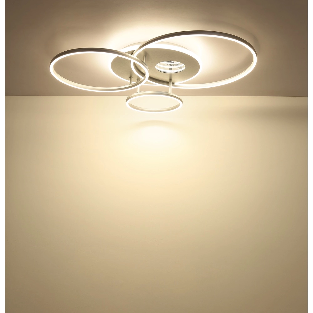 Lampe de plafond moderne Invertina Gris argenté 90 cm Globo 9007371575404