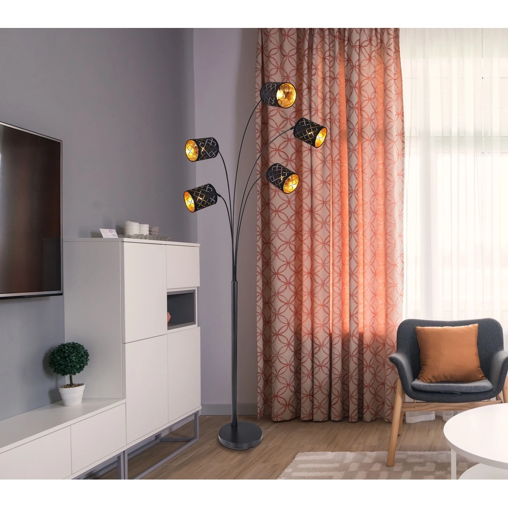 Lampe de pied Clarke Noir Globo 9007371415953