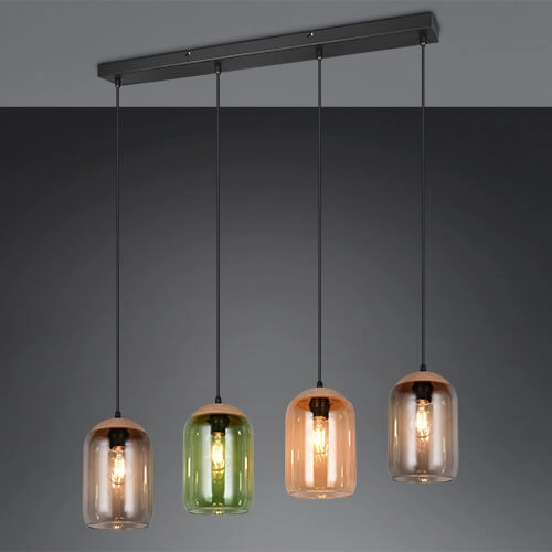 Lampe de table à manger en verre Cork 4 lumières Trio 4017807622997