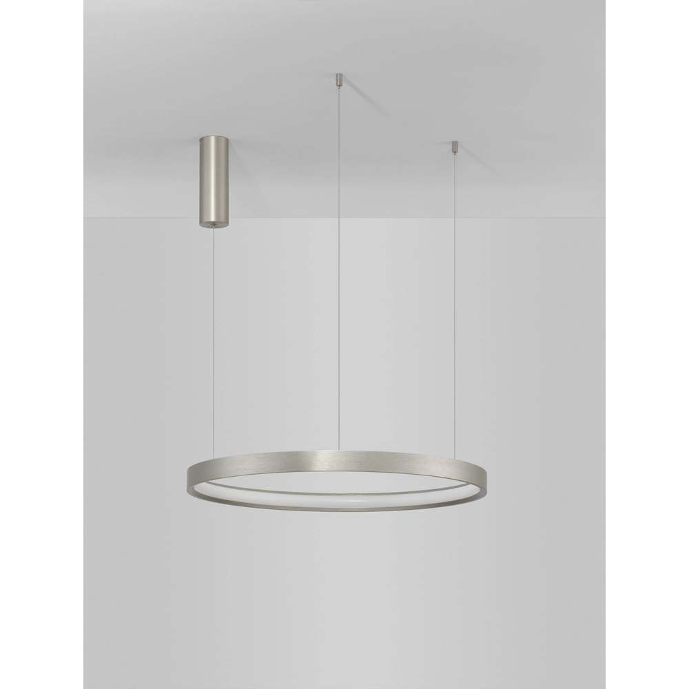 Suspension ronde Perrine gris argenté Ø 60cm Lyora 5212017438430
