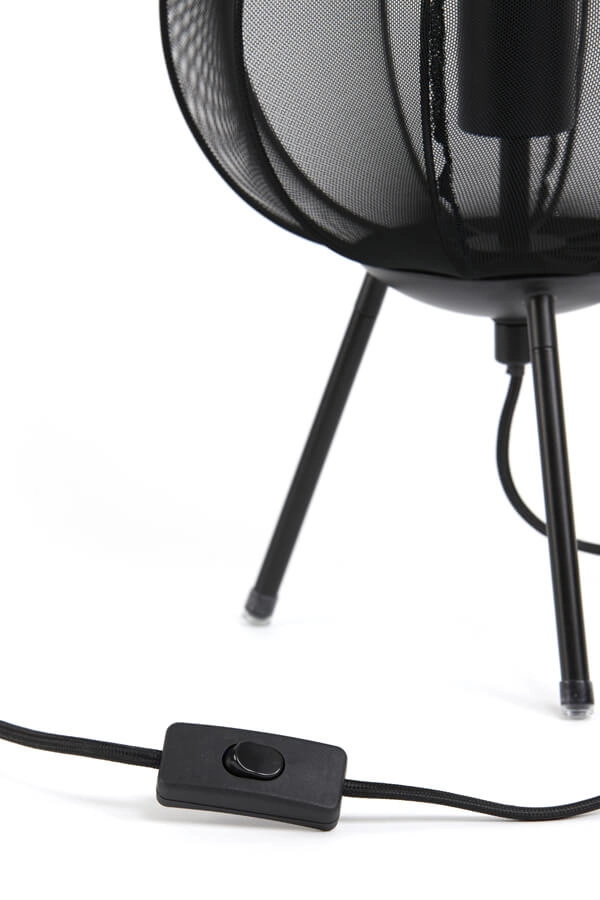 Lampe de table Bohème Plumeria noir Ø 25cm Light & Living 8717807651329