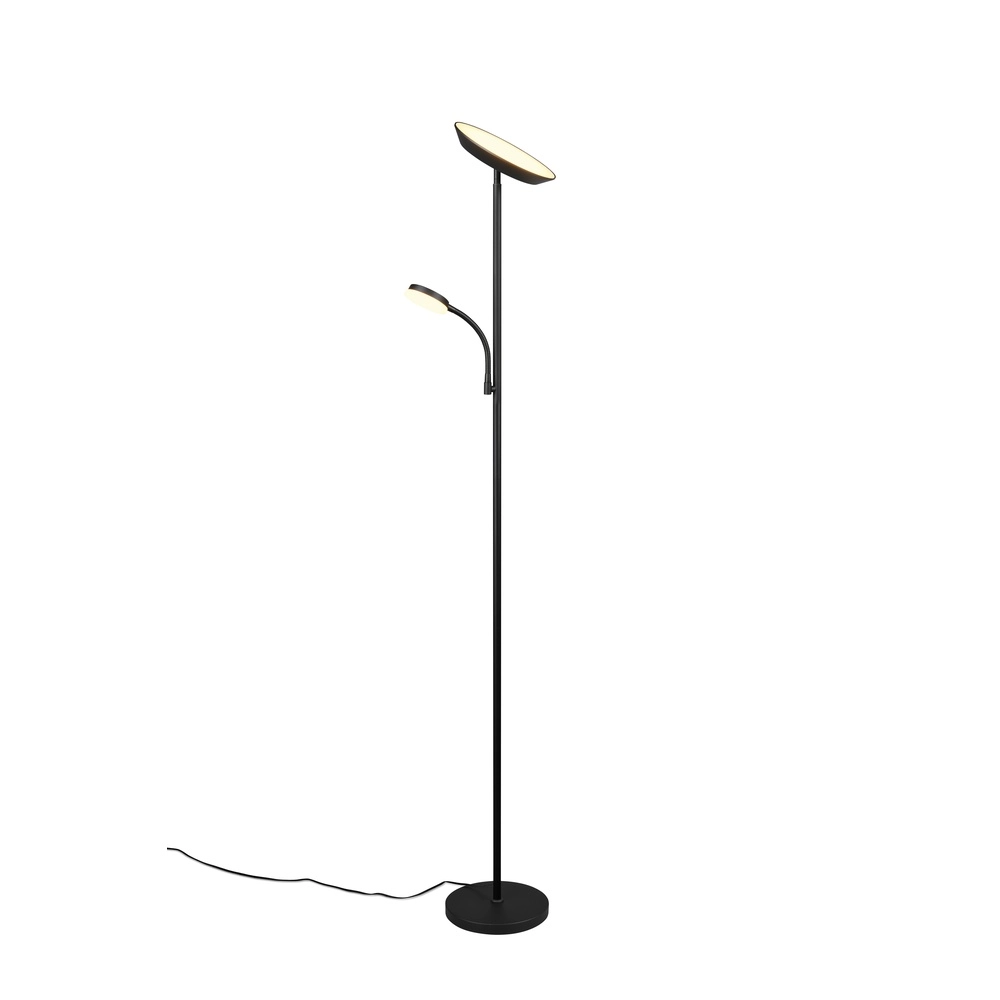Lampadaire Specter noir avec lampe de lecture Lampadaire Specter noir avec lampe de lecture