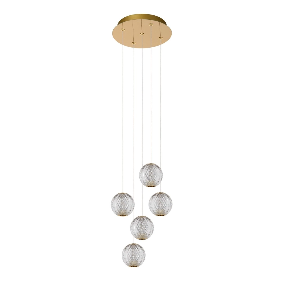 Lampe pendante dorée Cintra Voir 5-light