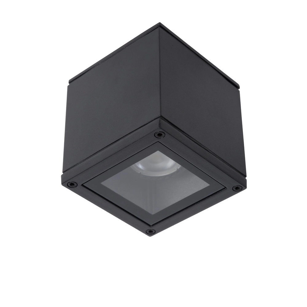 Projecteur carré de plafond Aven toilette IP65 noire