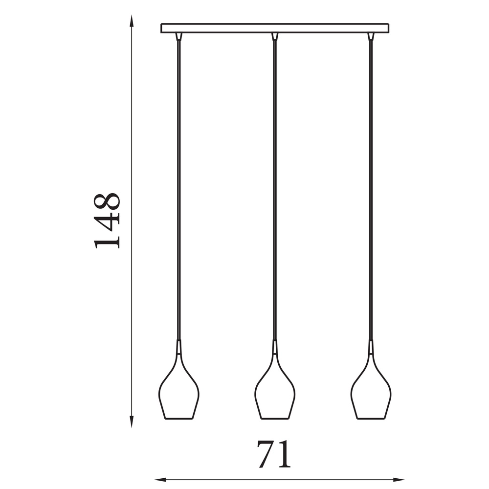 Suspension 3 lumières Vibrant coloré Searchlight 5053423295855