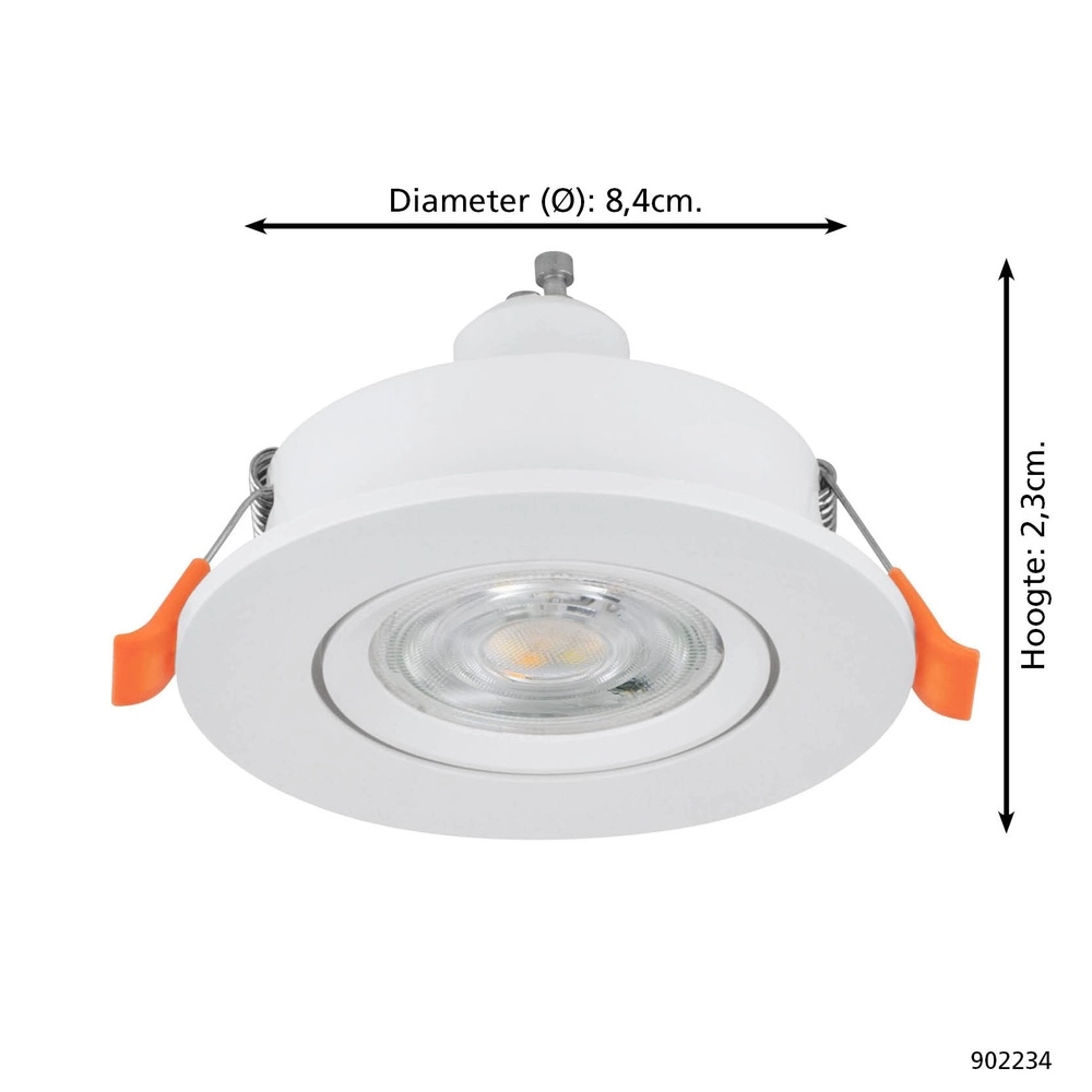 Spot encastré Barranco blanc Ø 8,4cm IP44 - 3000K Eglo 9008606359158