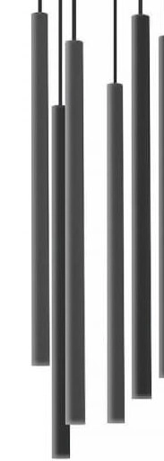 Lampe suspendue noire Laser 7 lumières Lyora 5903139892094