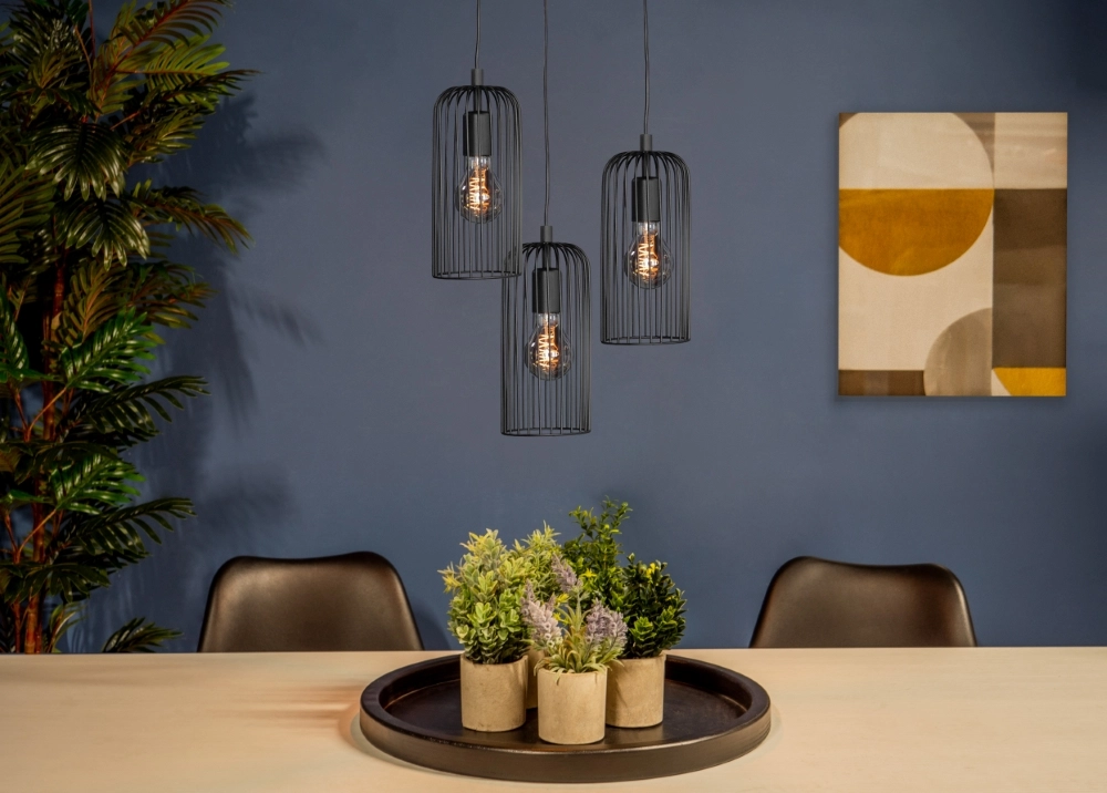 Suspension 3 lumières Roccamena 1 noir Eglo 9002759436865