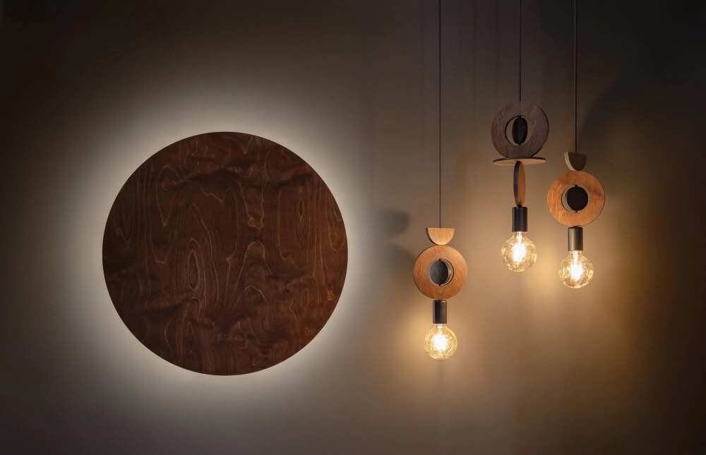 Suspension design Drops Wood D 1-bois clair Lyora 5903139111768