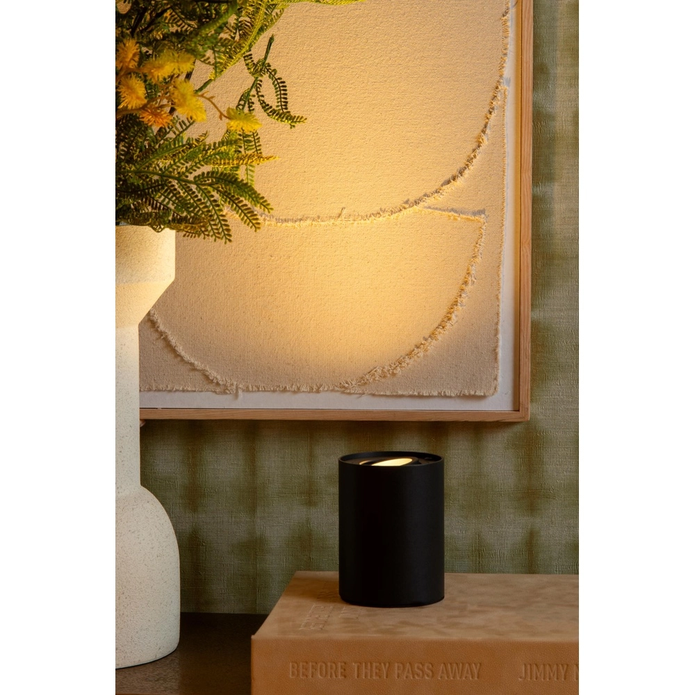 Lampe de table de conception Tube Noir