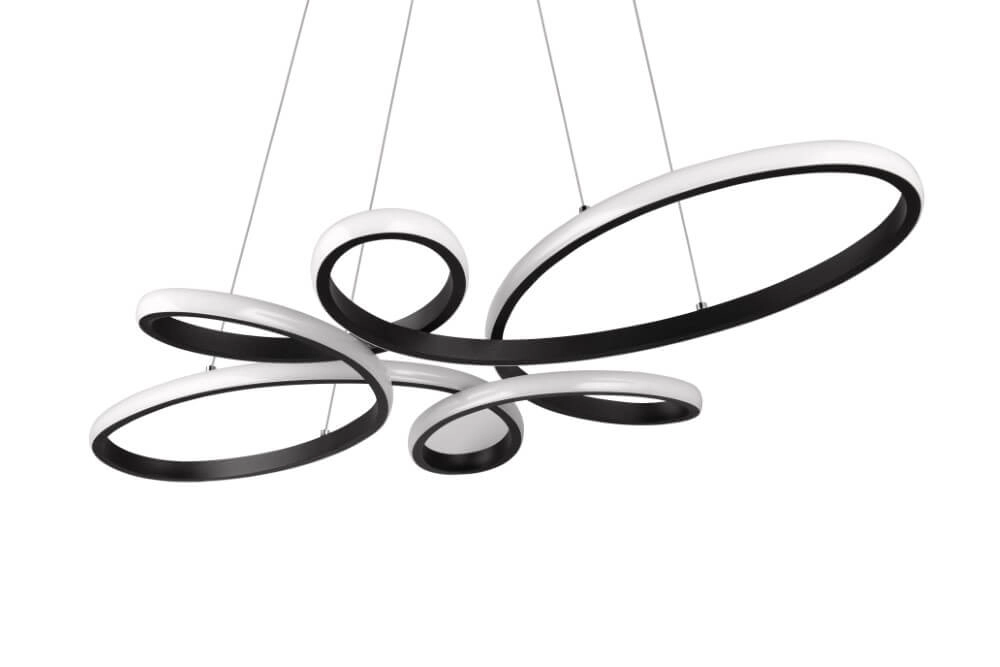 Lampe suspendue design Fly noir Trio 4017807600926