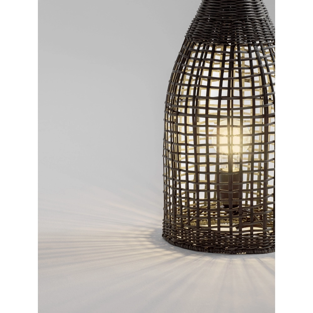 Lampadaire bohème Naos rotin 54,5H noir Lyora 5212017477576