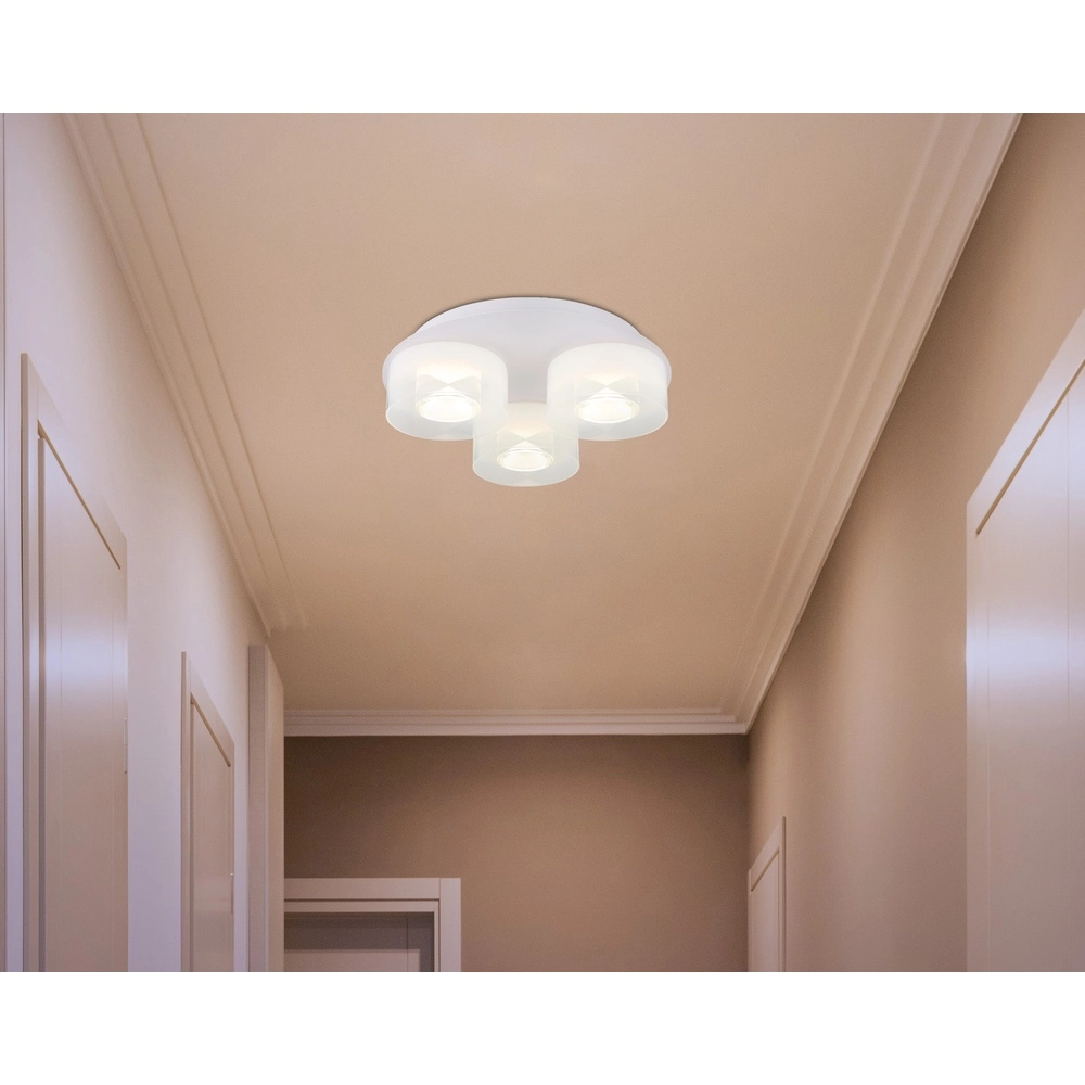 Lampe de plafond à design Belinda Blanc à 3 lumières Globo 9007371528318
