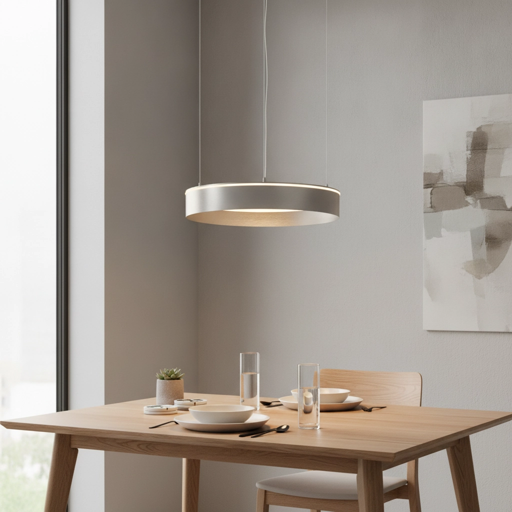 Lampe pendante moderne Olivia nickel Ø 60cm