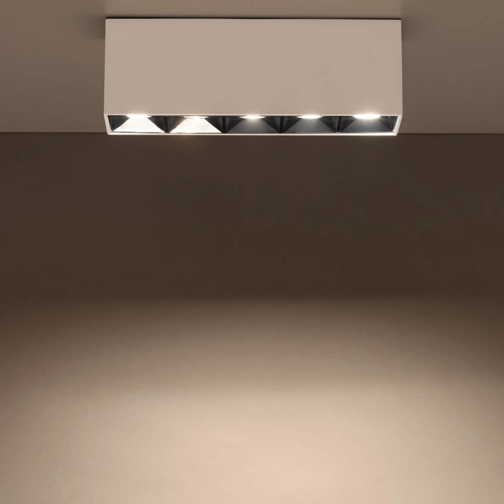 Spot en saillie blanc Midi Led 5x1 LED - 3000K Lyora 5903139100489