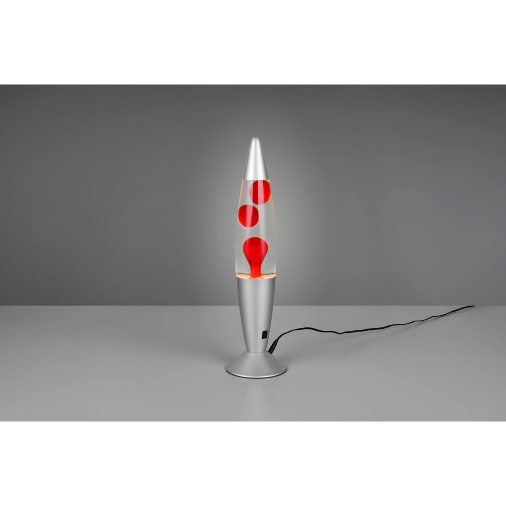 Lampe à lave Vesuv argent avec rouge Trio 4017807668384