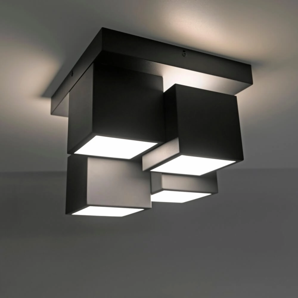 Plafonnier noir Tetris noir Just Light 4043689004538