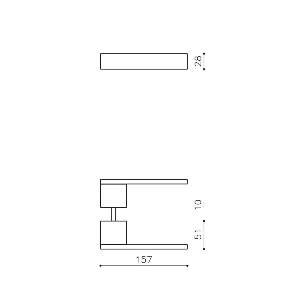 Poignée de porte design Total anthracite Olivari 8714186477465