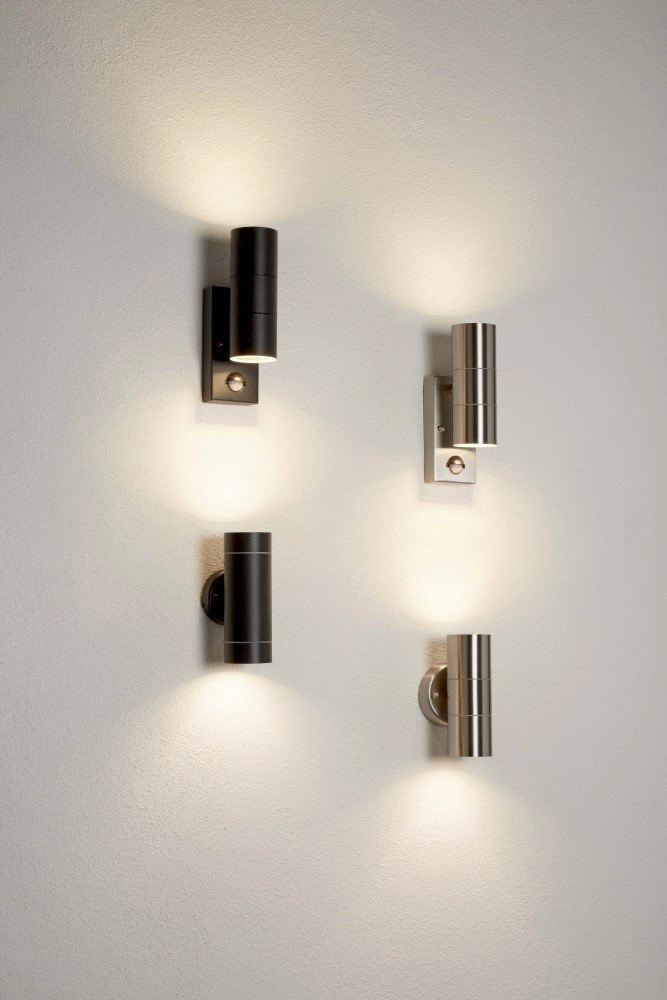 Spot mural en acier inoxydable Splot Up - Down 2x3w - 3000K Searchlight 5053423076584