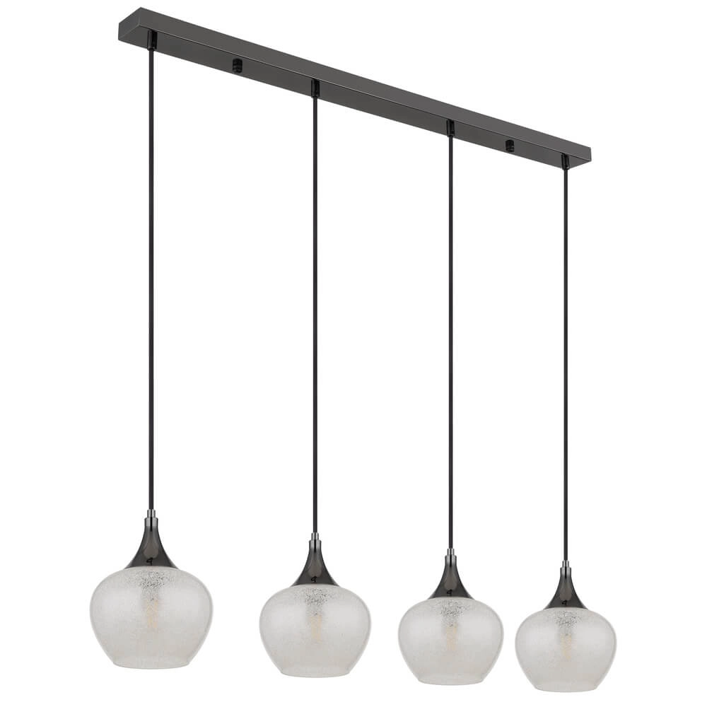 Suspension anthracite Maxy avec verre blanc 4 lumières Globo 9007371456178
