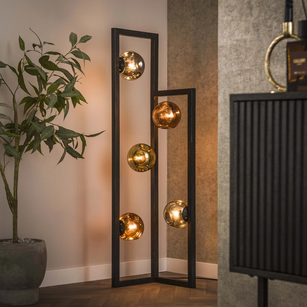 Lampe de pied en verre Stellar 5 lumières