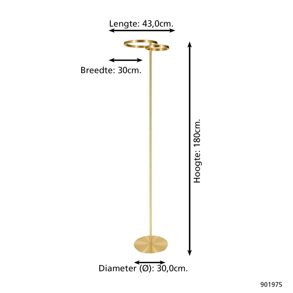 Lampadaire design Castelpoto 1 or Eglo 9008606357321