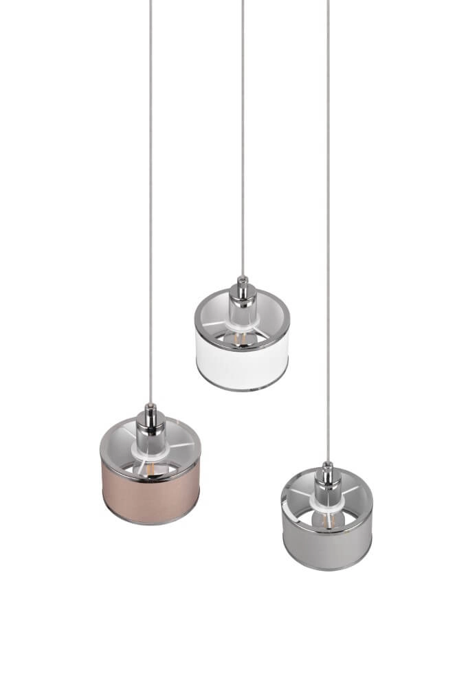 Lampe suspendue 3 lumières Kaprun rond Ø 29cm Trio 4017807581164