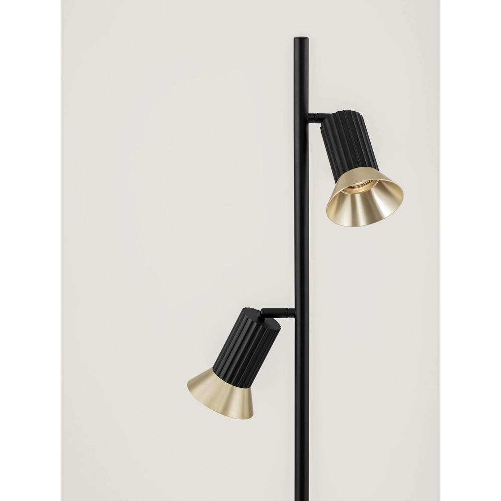 Lampadaire design Luvia noir avec or Lyora 5212017475619