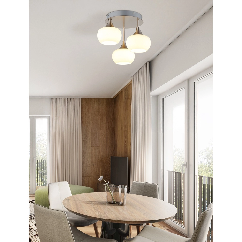 Lampe de plafond en nickel Lui Conception Globo 9007371580606