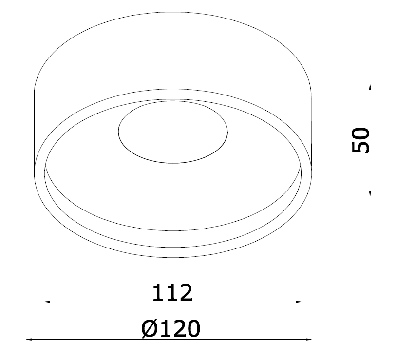 Éclairage de plafond de salle de bain Oran Ø 12cm - Noir/or Artdelight 8720701103900