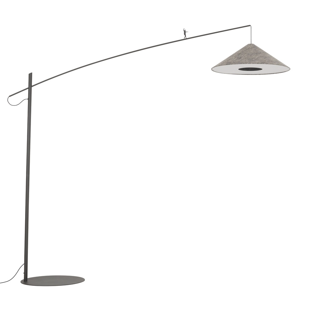 Lampe de pied Poise gris Ø 72cm