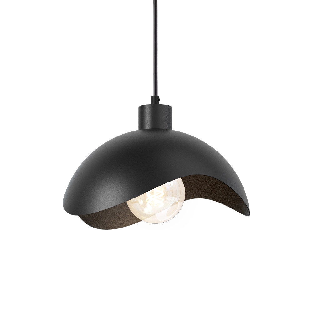 Lampe pendante de conception Volta Ø30cm - ondulé - noir Masterlight 8718121395517