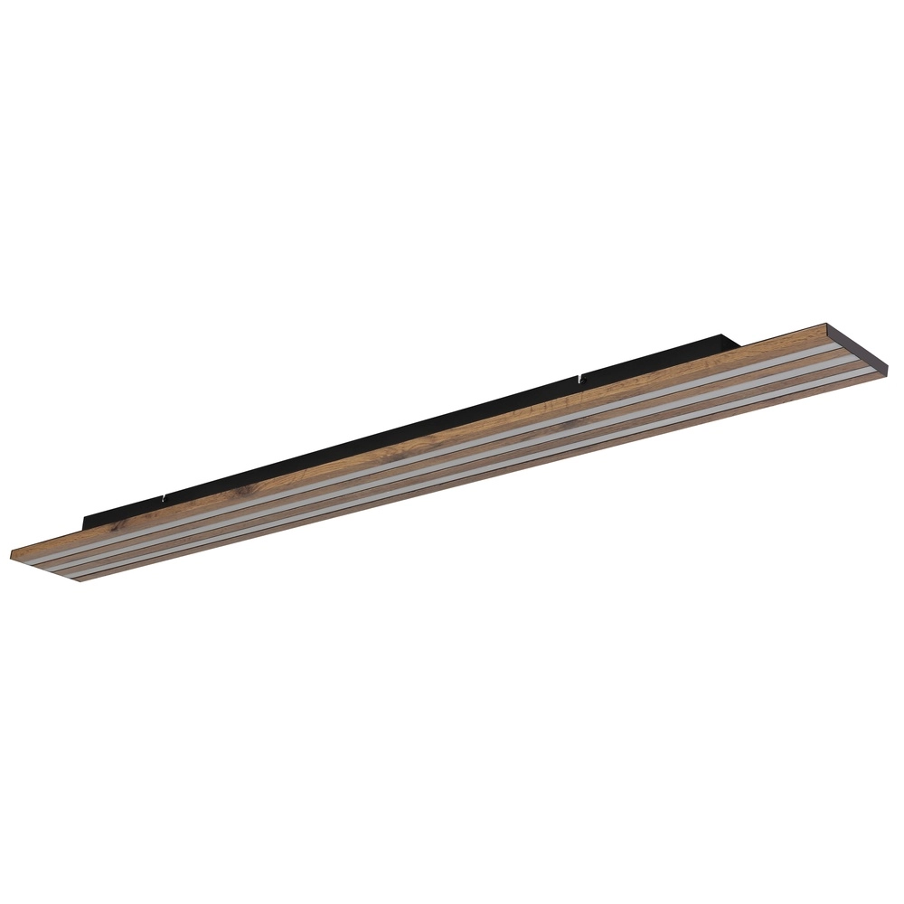 Lampe de plafond Hayden noir avec bois Globo 9007371586585