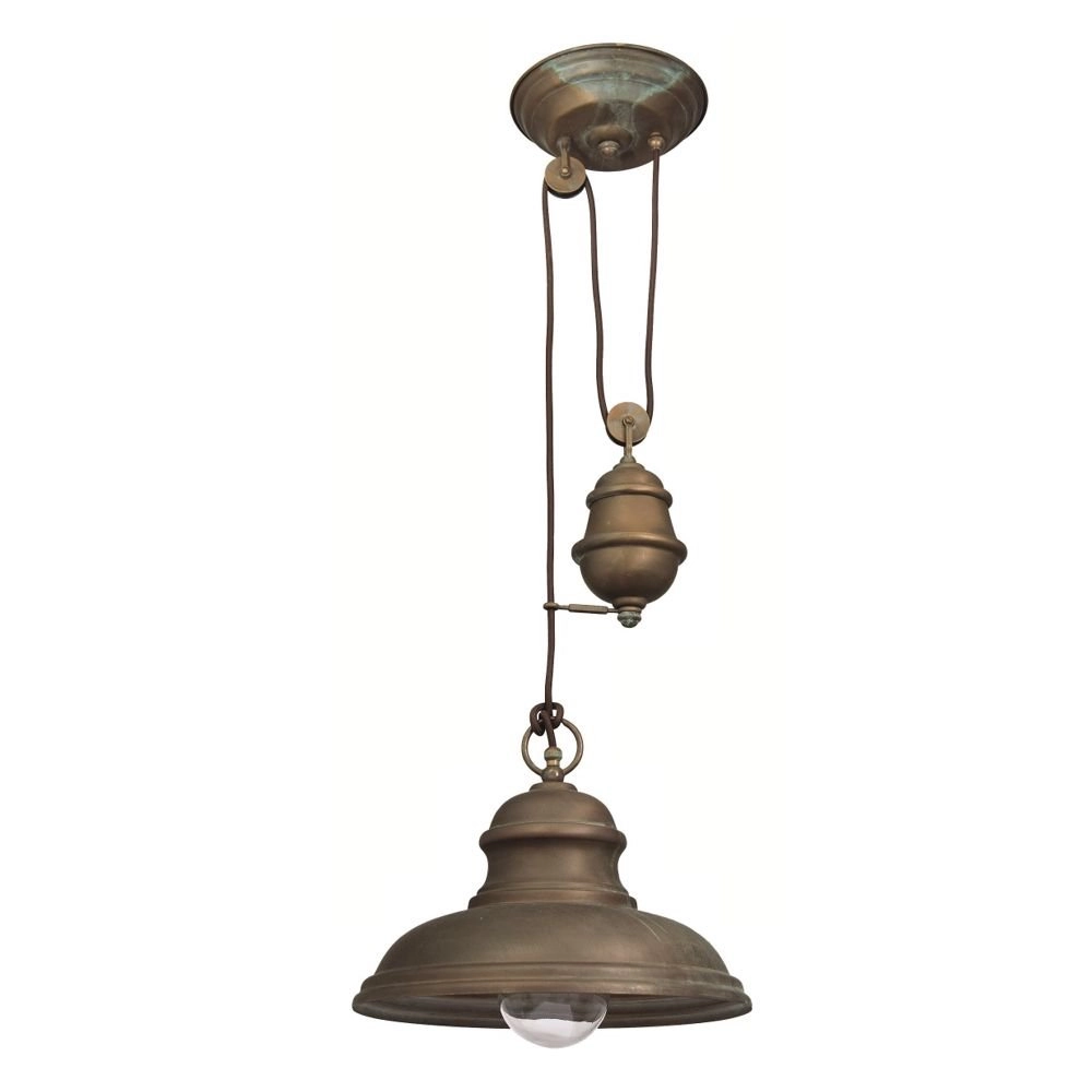 Lampe suspendue de porche Veranda 4 32cm marron cuivré Lampe suspendue de porche Veranda 4 32cm marron cuivré