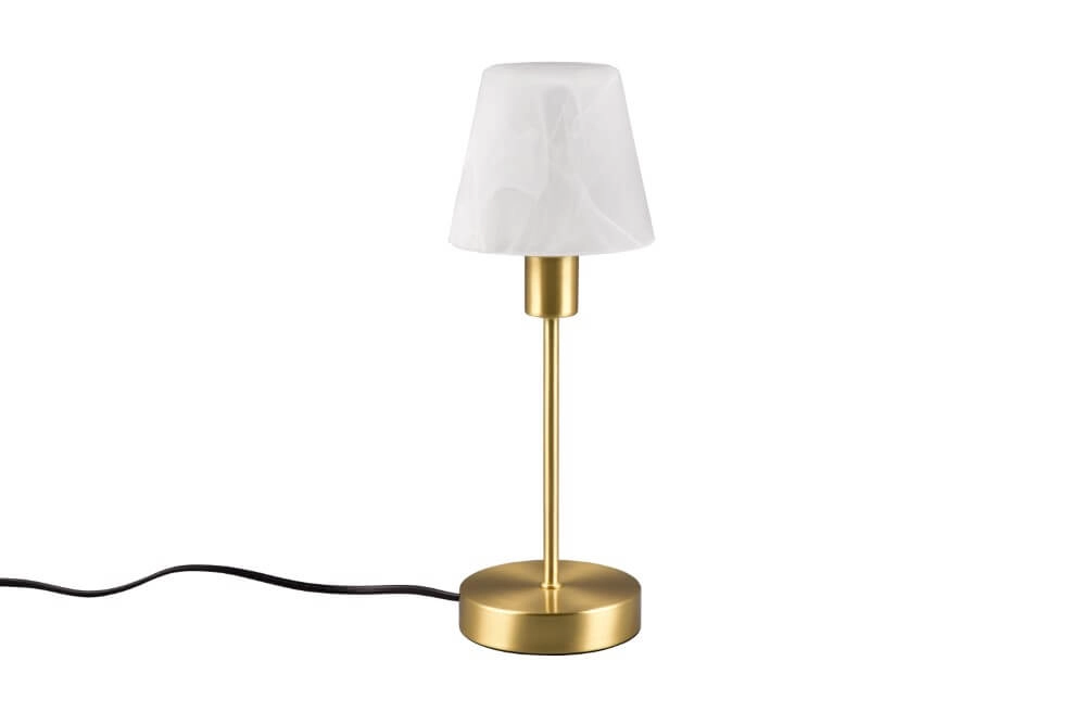 Lampe de table Luis Ii Or avec verre blanc Trio 4017807551297