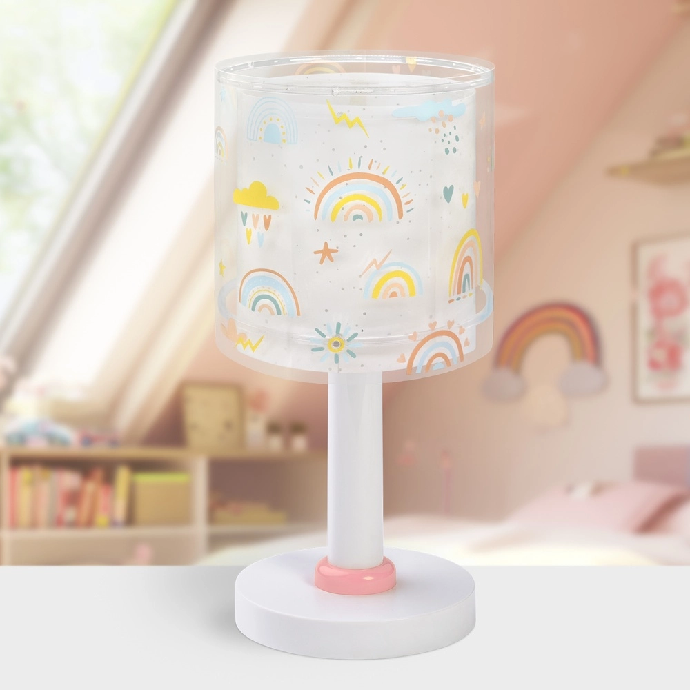 Lampe de table Rainbow rose pour chambre d’enfant Dalber 8420406411910