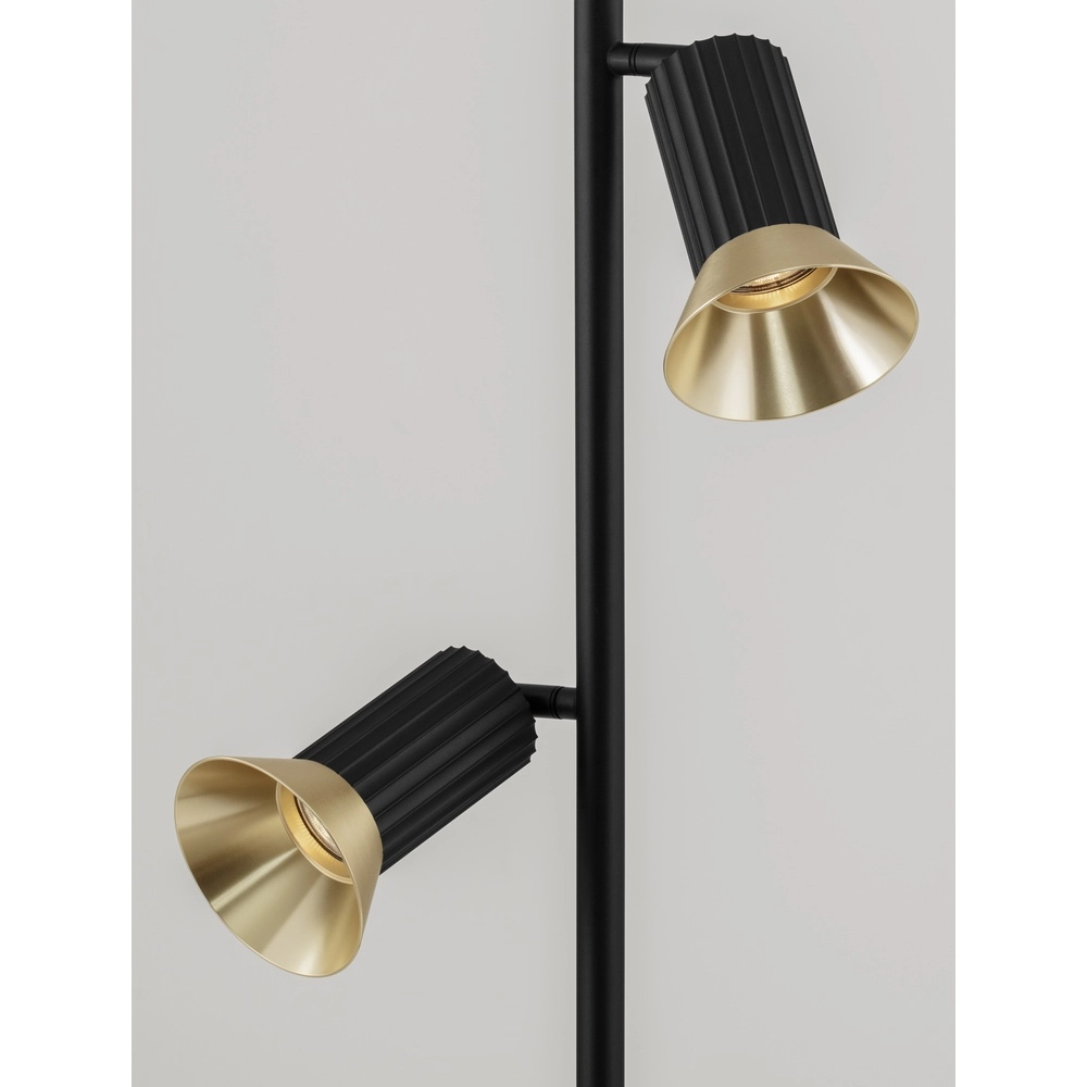 Lampadaire design Luvia noir avec or Lyora 5212017475619