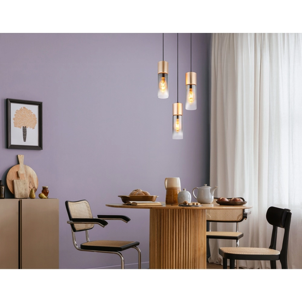 Lampe pendante à 3 lampes Annika Conception marron Globo 9007371528905