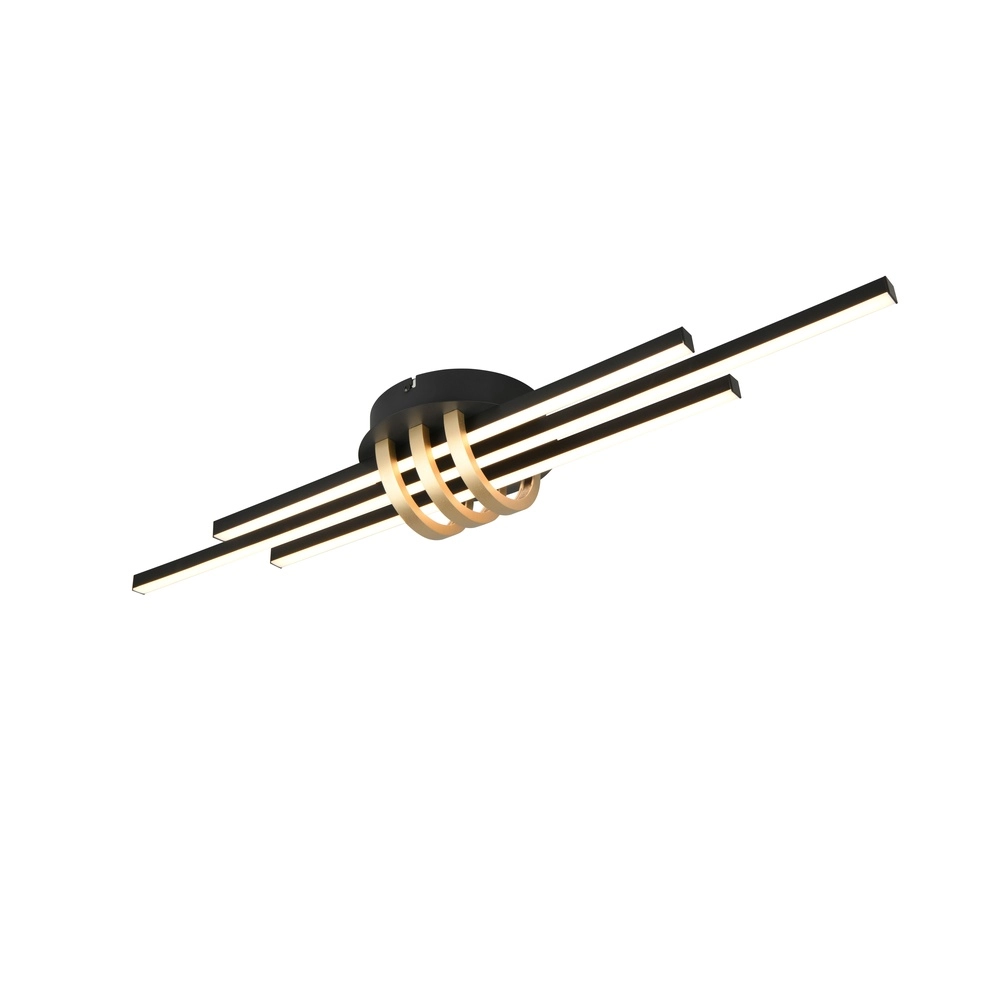 Plafonnier Cinto Design noir avec or