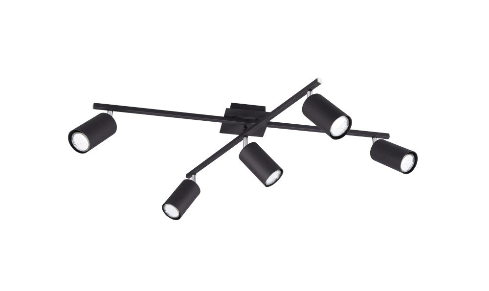 Lampe de plafond Marley 5 lumières noir mat
