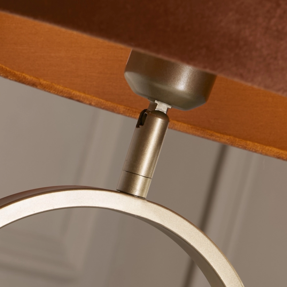 Lampe de table Modish bronze avec capuchon orange Searchlight 5053423306384