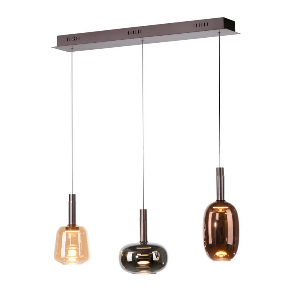 Lampe suspendue joyeuse Irides 3 lumières droites Lampe suspendue joyeuse Irides 3 lumières droites