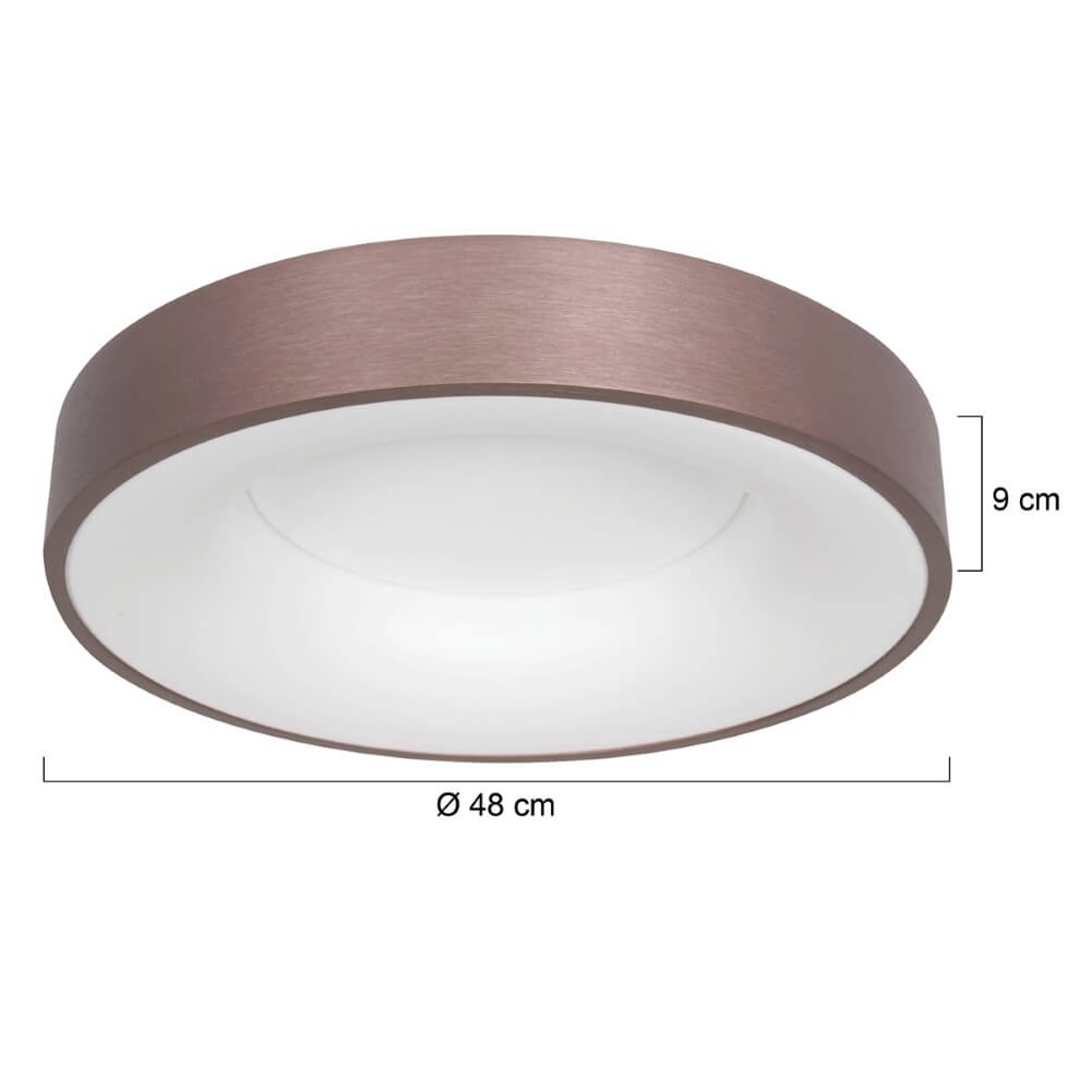 Plafonnier LED en bronze Ringlede Ø48cm Steinhauer 8712746167412