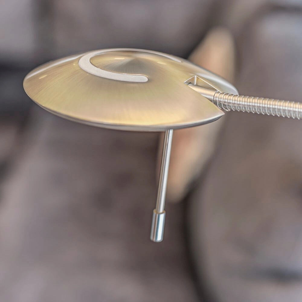 Lampe de lecture led Zodiac Gris métallisé à 2 lumières Steinhauer 8712746122824