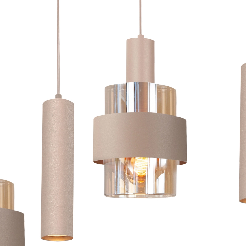 Lampe pendante de table à manger Marrone 7L - ovale - sable Highlight 8718379052118