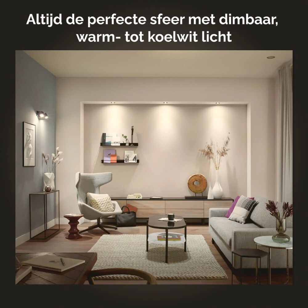 Spot encastré Hue Milliskin - White Ambiance lot de 3 gris argenté Philips 8720169319813