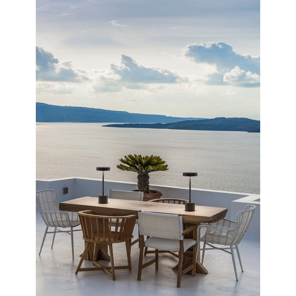 Lampe de table design Fumo Noir rechargeable Lyora 5212017434753