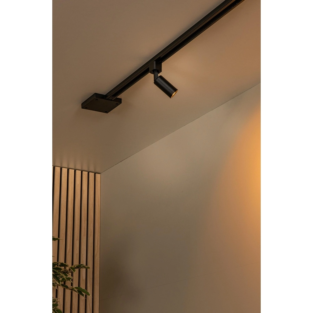 Spot ferroviaire Track Ritmo Noir monophasé Lucide 5411212094087