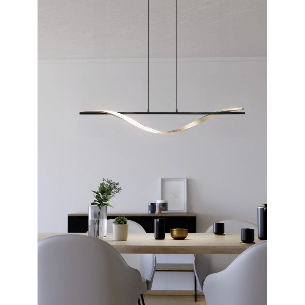 Suspension Conaprato noir avec or Eglo 9008606357352